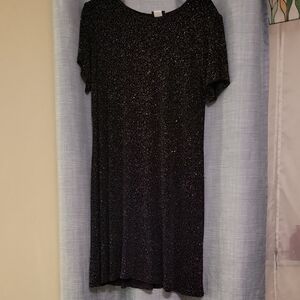 Teddi Black Glitter Evening Dress